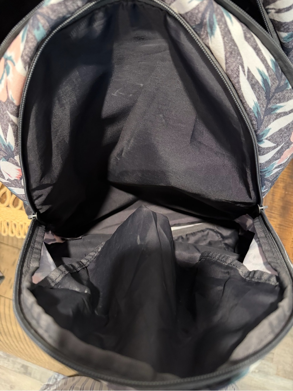 Roxy Floral Tropical Backpack in Pink and Gray - Picture 7 of 8